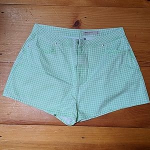 NWT ASOS gingham denim shorts